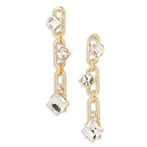 NWT Vince Camuto Crystal Linear Drop Earrings - Picture 1 of 2